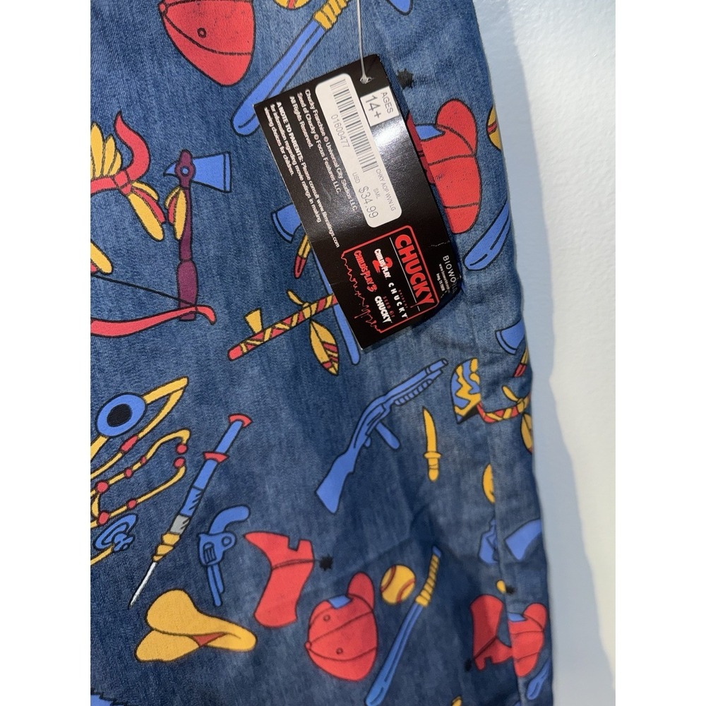 CHUCKY Men's Good Guys Child's Play Button Shirt Halloween NEW NWT Size L - Picture 4 of 6
